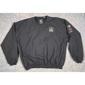 VTG 35th Ryder Cup Windbreaker Pullover Oakland Hills Mens 2XL Black Embroidered